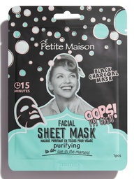 [019098530002] Petite Maison Purifying Black Charcoal Facial Sheet Mask 1 pcs