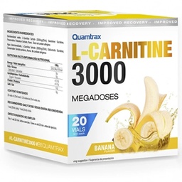 [251402080027] Quamtrax Nutrition 3000mg L-Carnitine Liquid Supplement Vials Banana Flavor