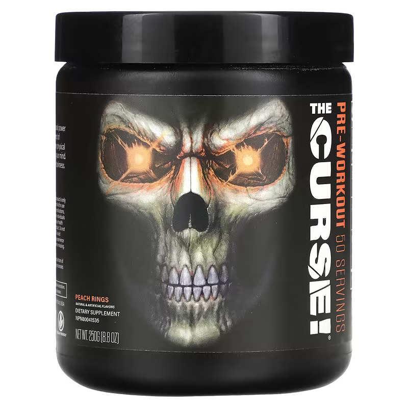 The Curse Pre-Workout Powder Peach Rings Flavor - vegan  (250 g)